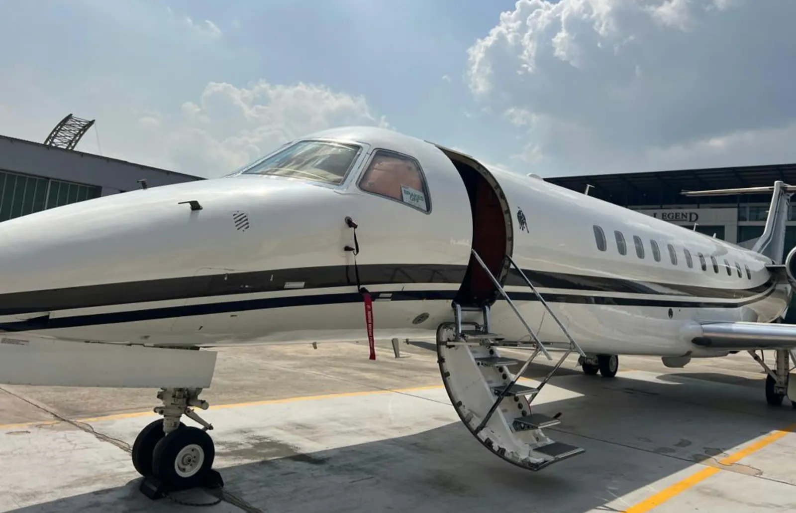Heavy jet on the tarmac