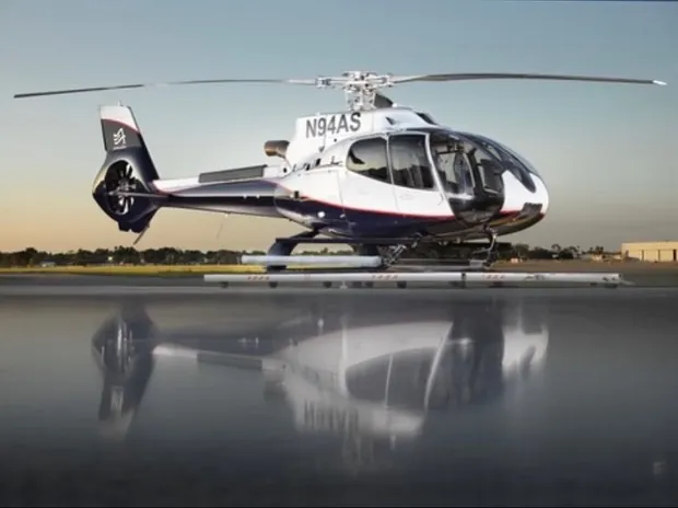 EjiogbeJet helicopter on the tarmac